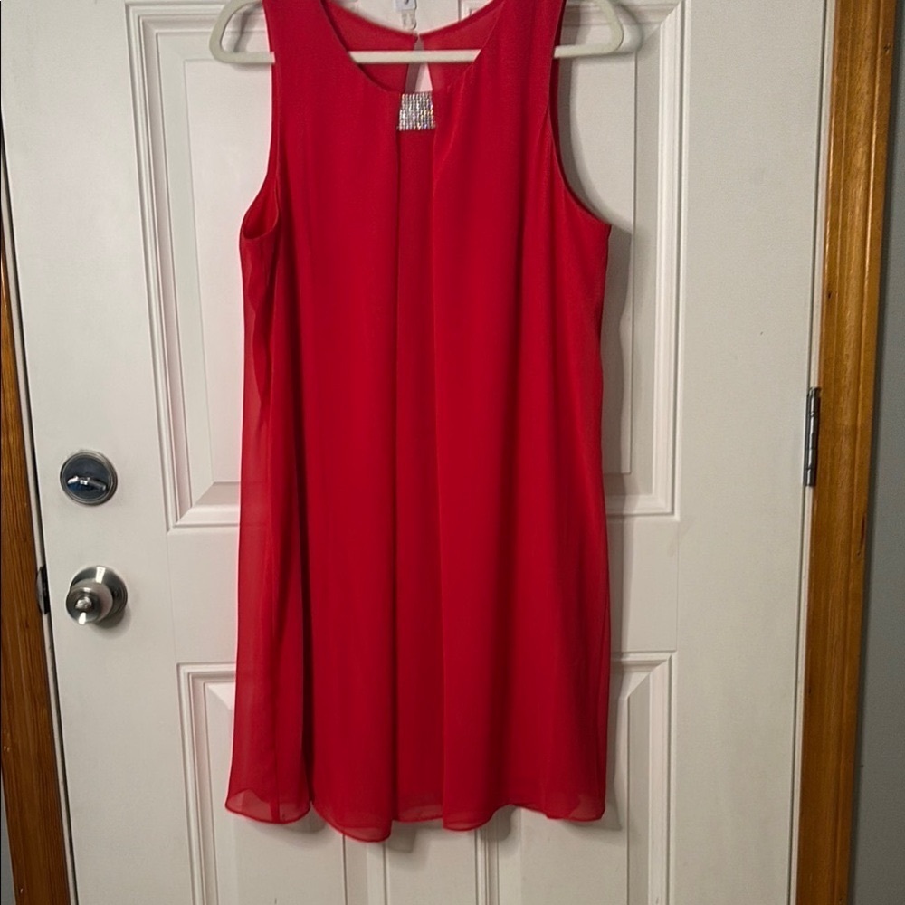 EUC Vibrant Coral Sleeveless Dress